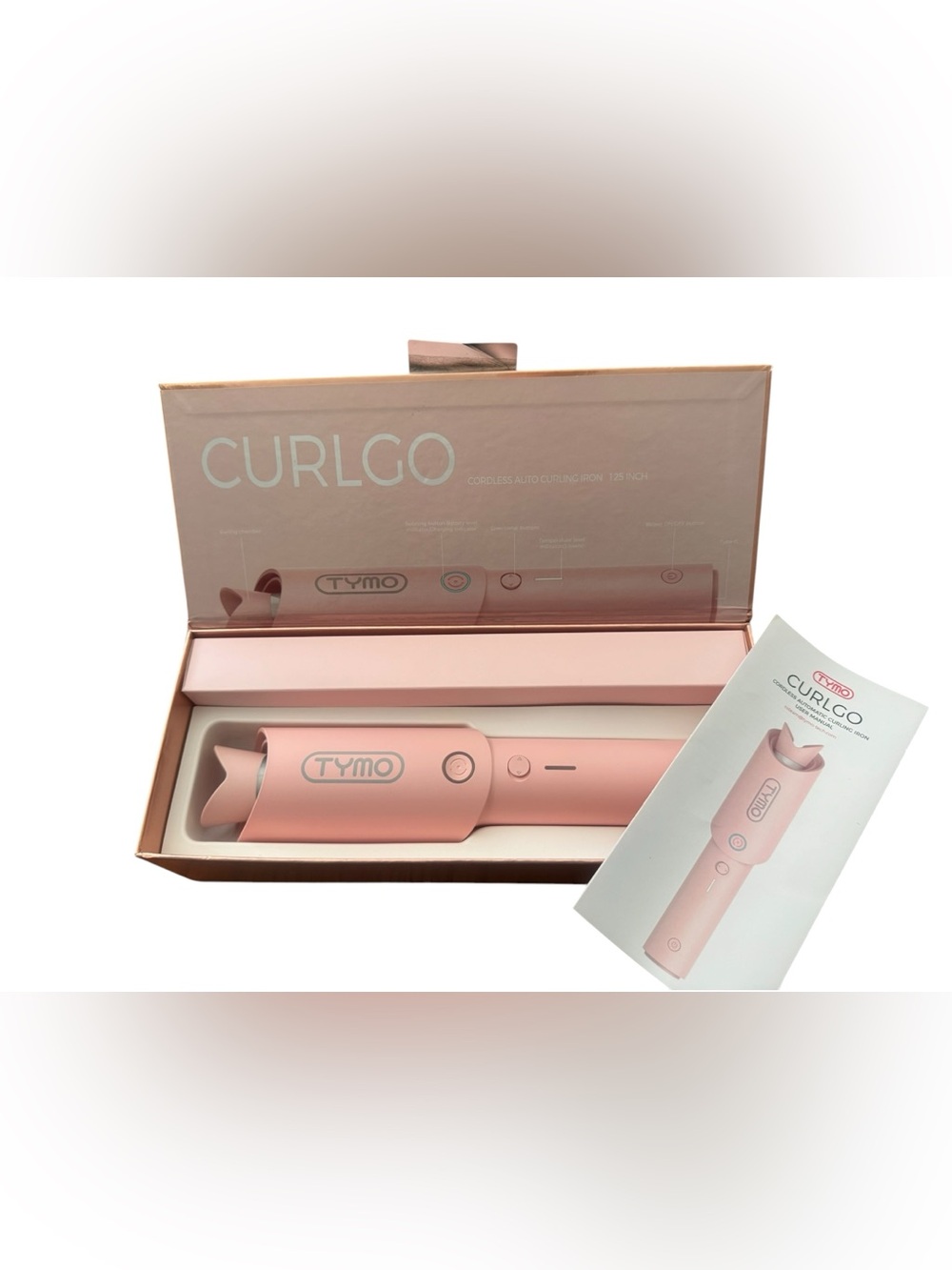 BNIB - CURLGO Automatic Curling Iron - Pink